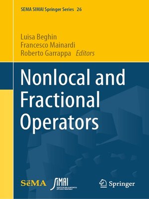 cover image of Nonlocal and Fractional Operators